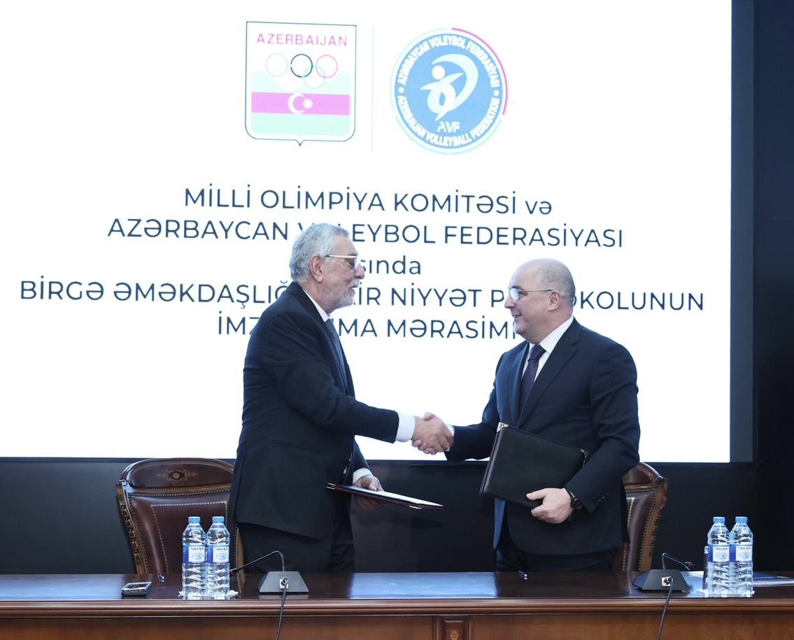 Milli Olimpiya Komitəsi (MOK) və Azərbaycan Voleybol Federasiyası arasında birgə əməkdaşlığa dair niyyət protokolunun imzalama mərasimi keçirilib