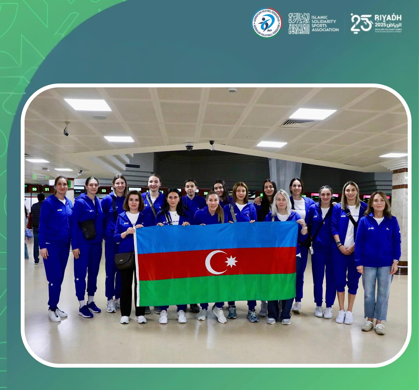 VI İslam Həmrəyliyi Oyunları iştirak edən qadın voleybolçulardan ibarət milli komandamız bu gün Səudiyyə Ərəbistanının paytaxtı Ər-Riyad şəhərinə yola düşüb.