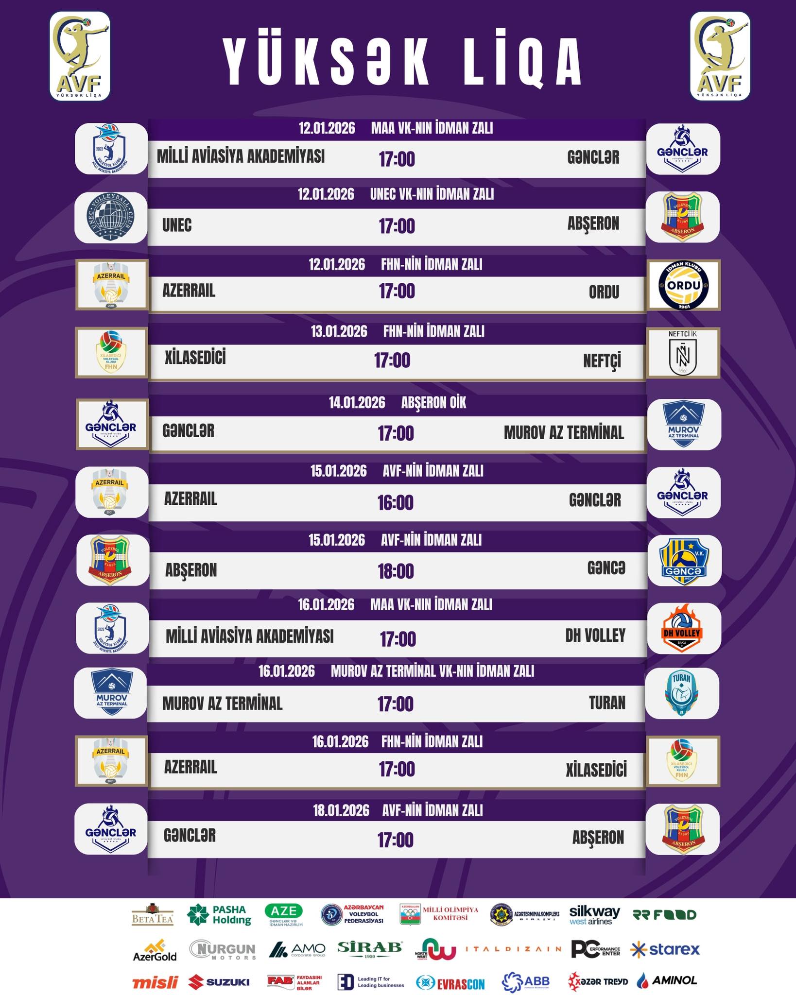       Qadın və kişi voleybolçuların�